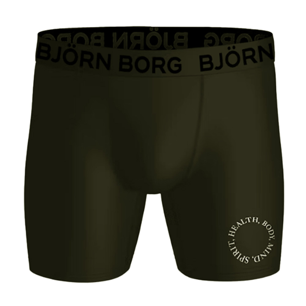 Bjorn Borg Boxershorts Performance 2-pack groen - zwart