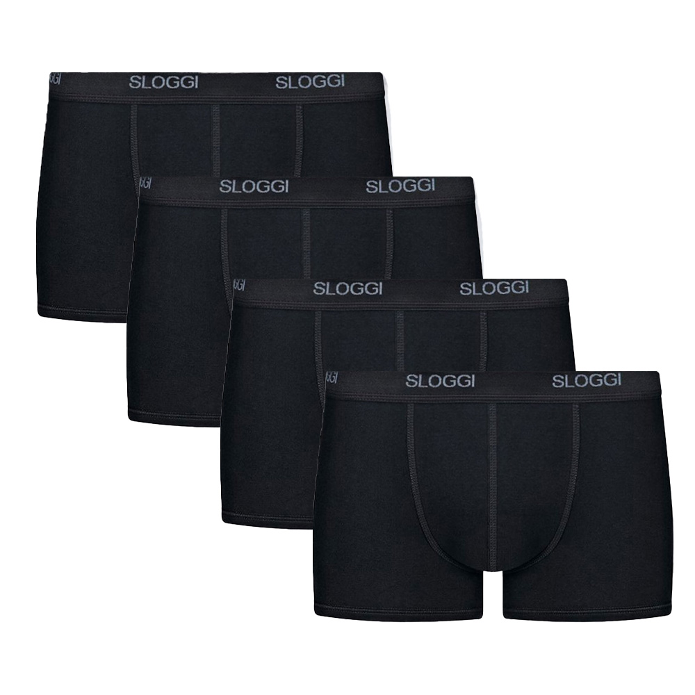 Sloggi men Basic short zwart 4-pack = 3+1 gratis 