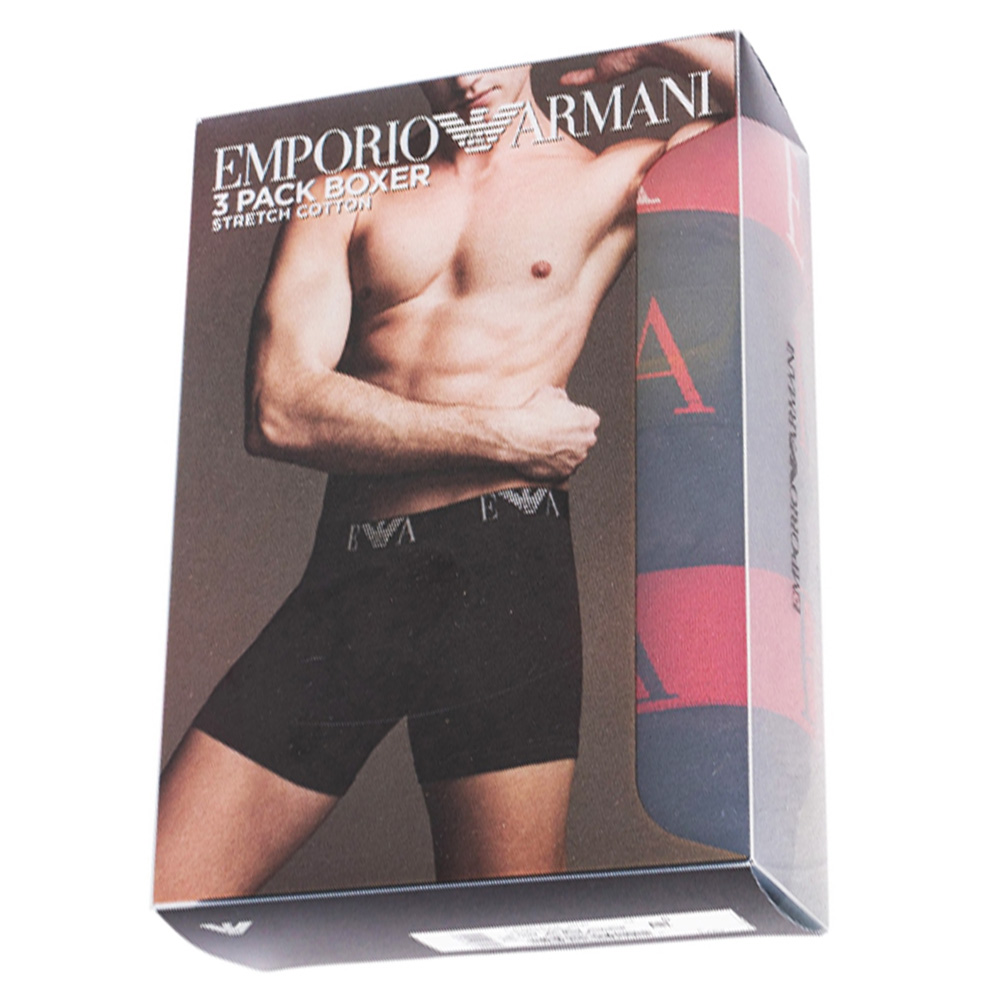 Armani boxershort - boxerbrief 3-pack zwart