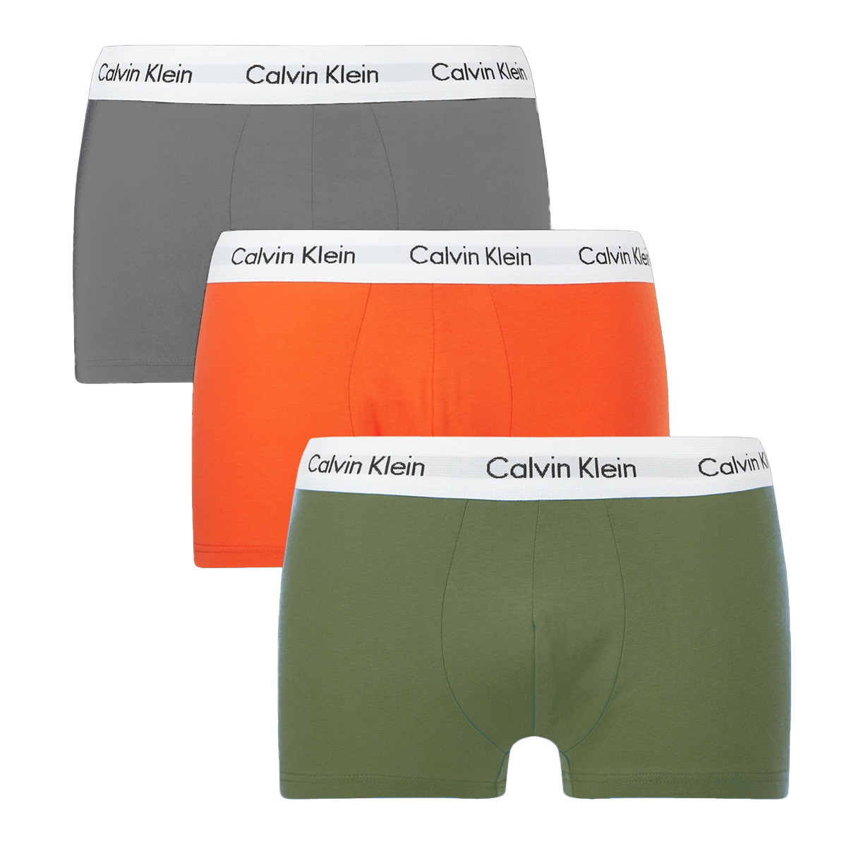 Calvin Klein boxershorts low rise 3-pack oranje-groen-grjis