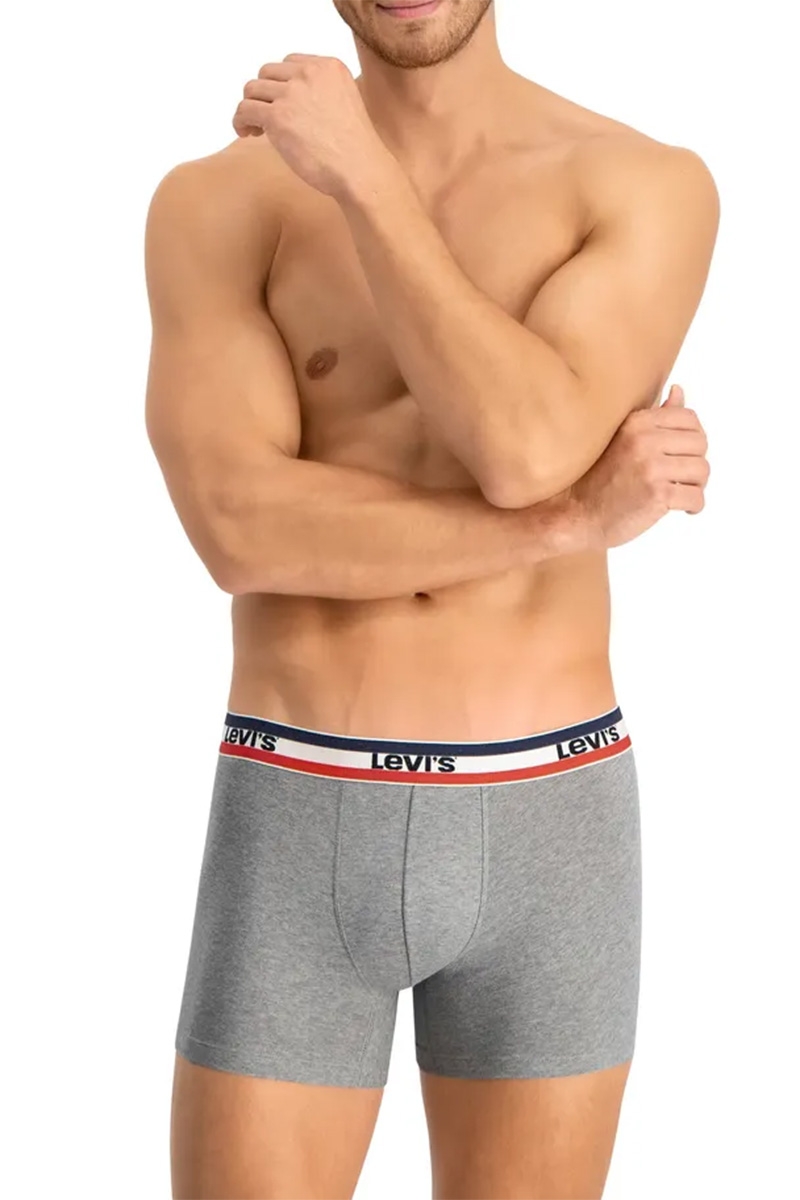 Levi's boxershorts 3-pack zwart-grijs