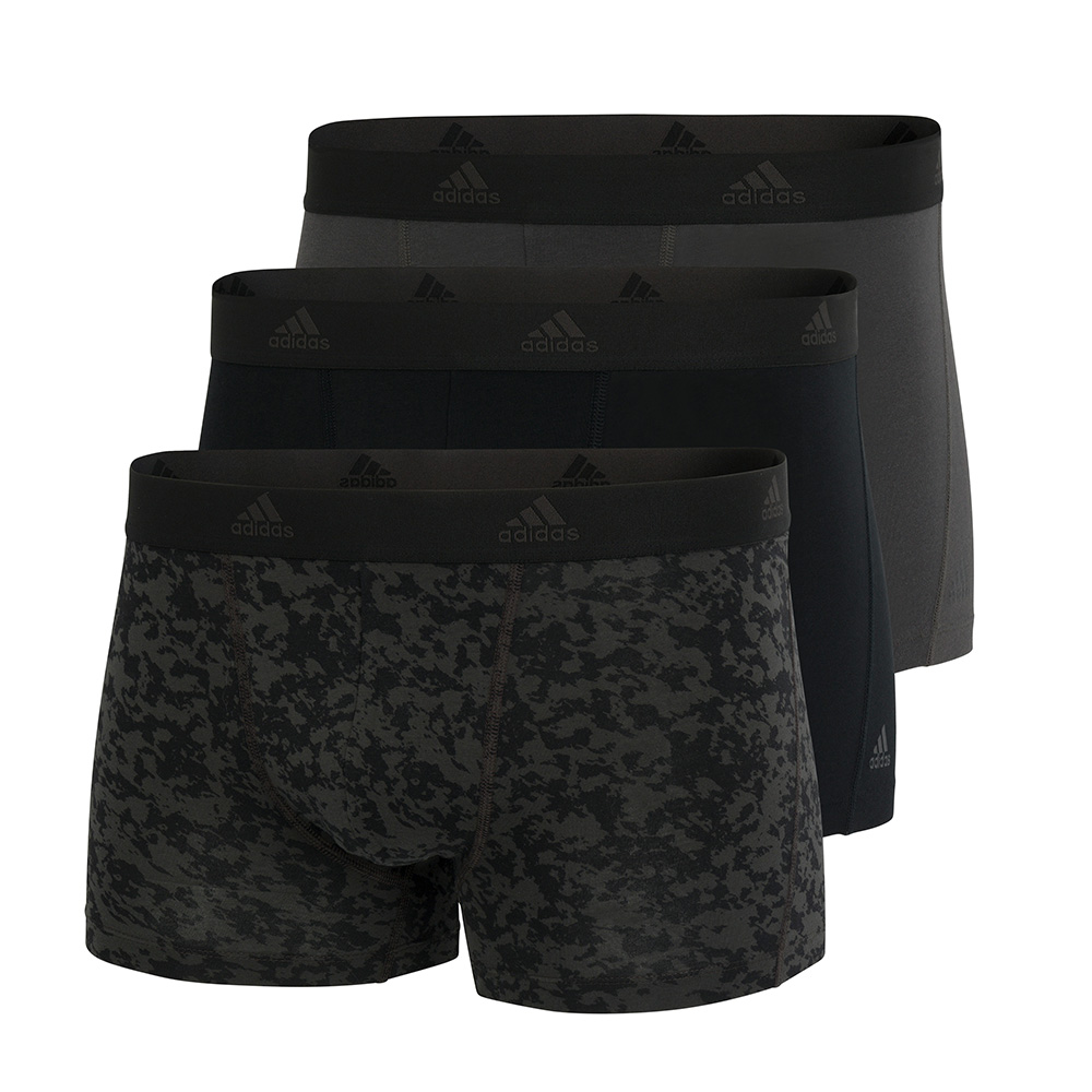 Adidas Boxershorts 3-pack flex cotton zwart-grijs