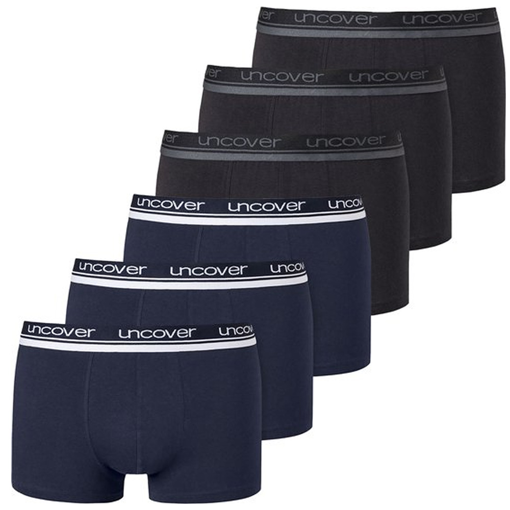 uncover by Schiesser Heren retro short / pant 6 pack Basic