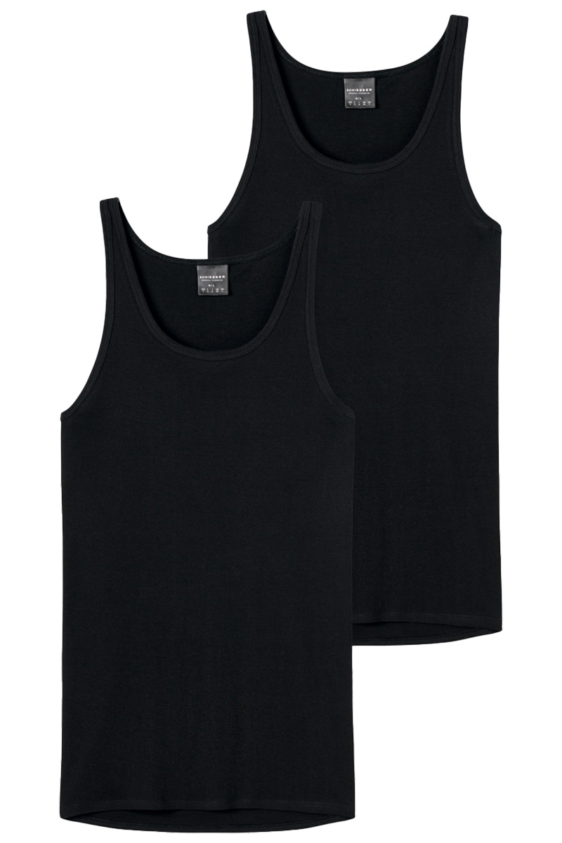 Schiesser hemden original zwart 2-pack 