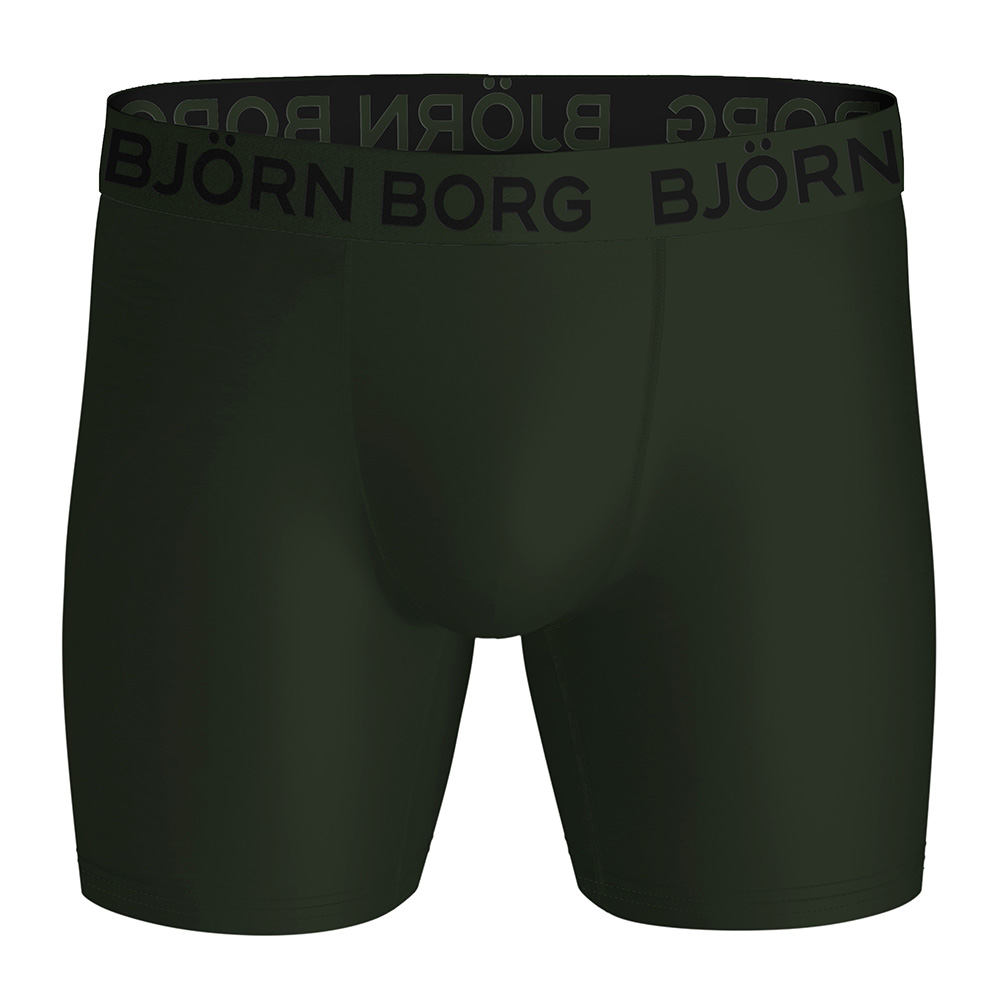 Bjorn Borg Performance boxershorts 3-pack groen-zwart 