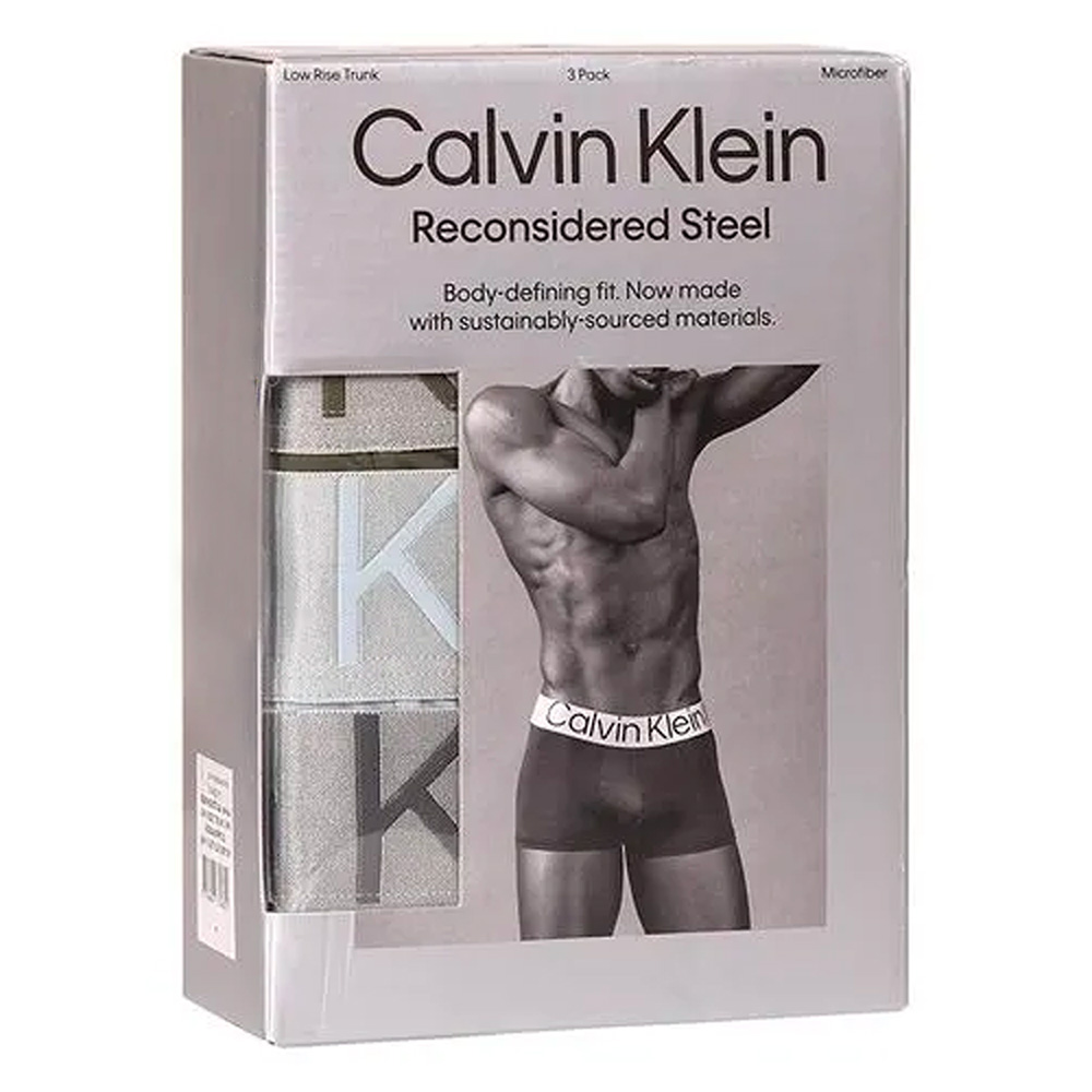 Calvin Klein Steel boxershorts 3-pack blauw-grijs-khaki