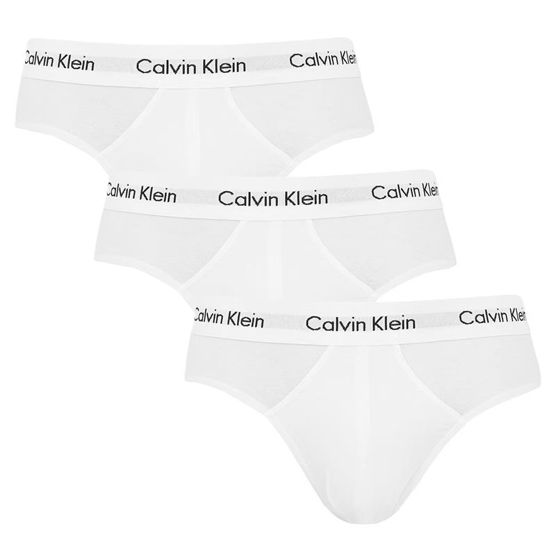 Calvin Klein Slips cotton stretch 3-pack wit