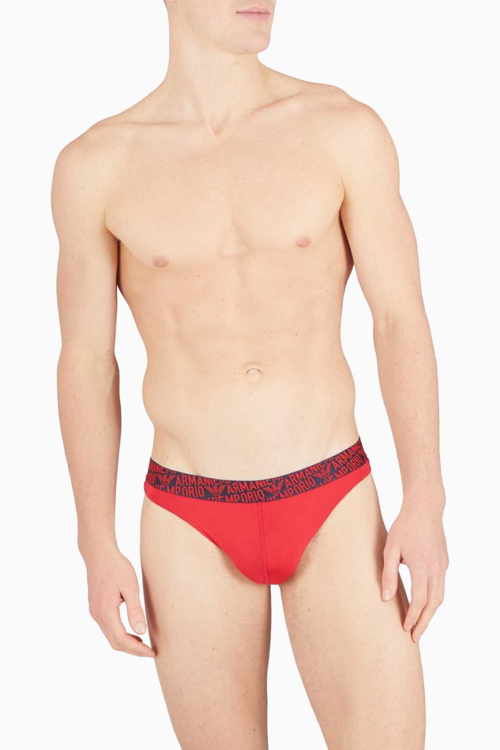 Armani string met logoband rood