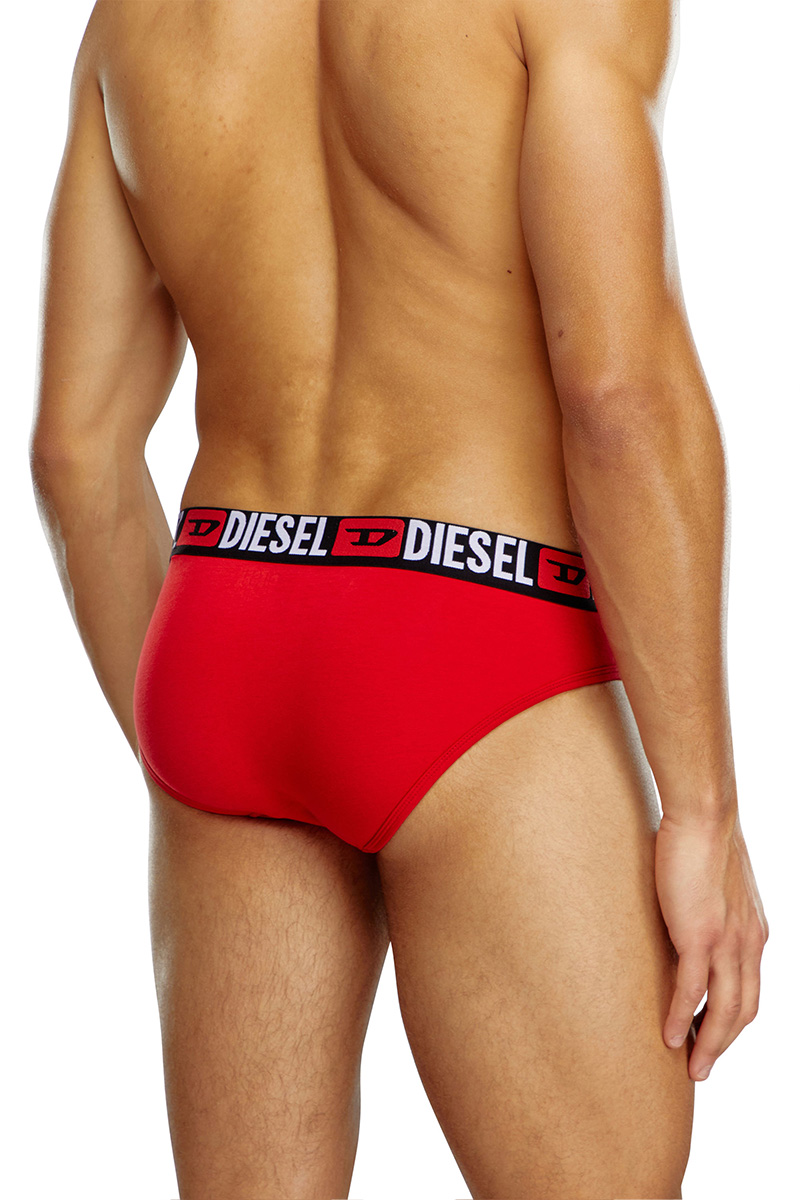 Diesel Herenstring Rick zwart-rood-grijs