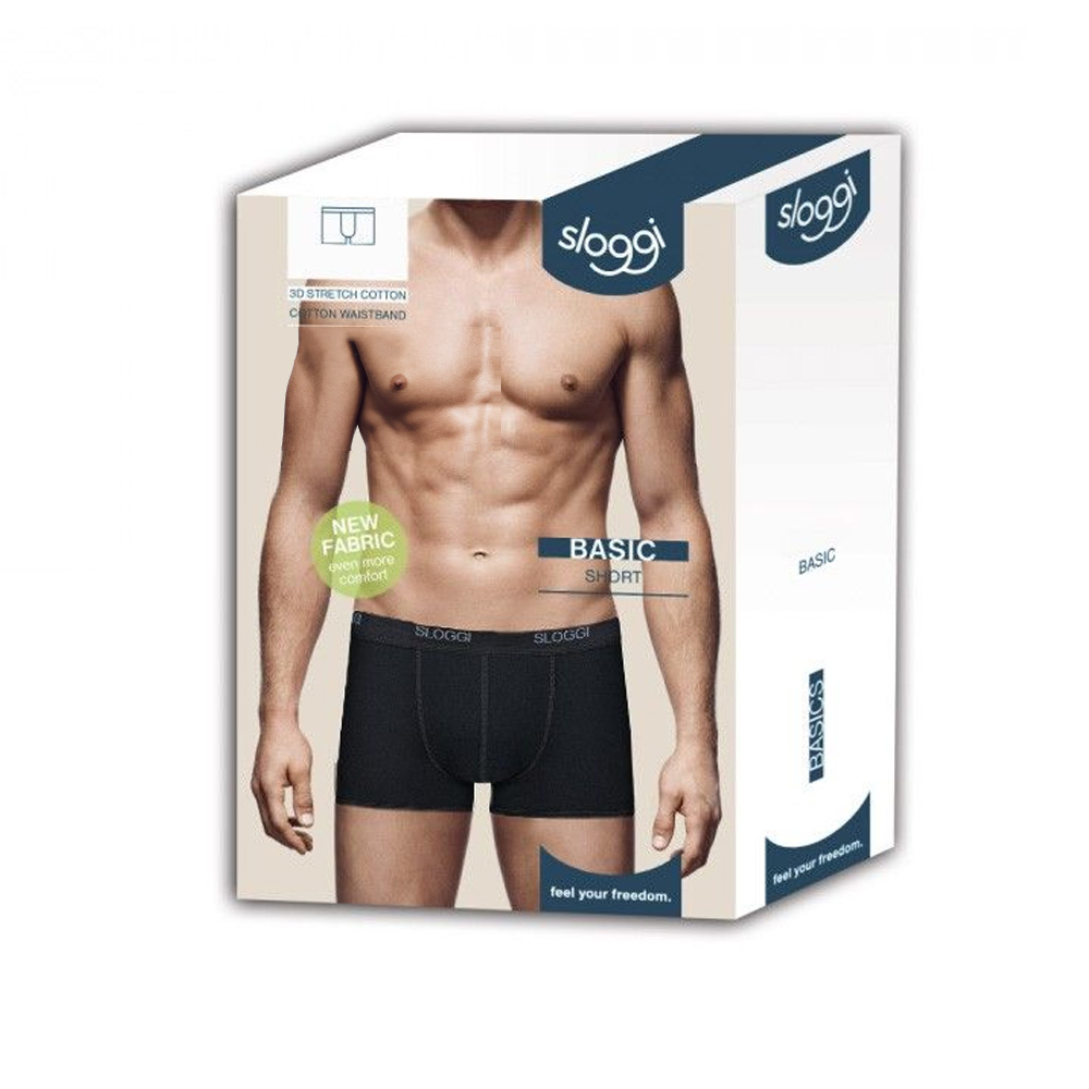 Sloggi men Basic short zwart 4-pack = 3+1 gratis 