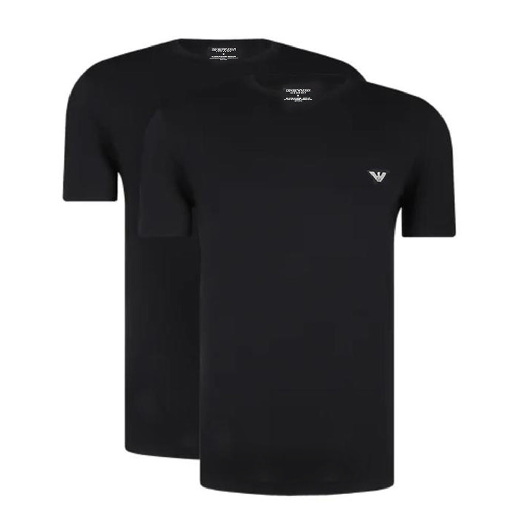 Armani T-shirts Core 2-pack zwart