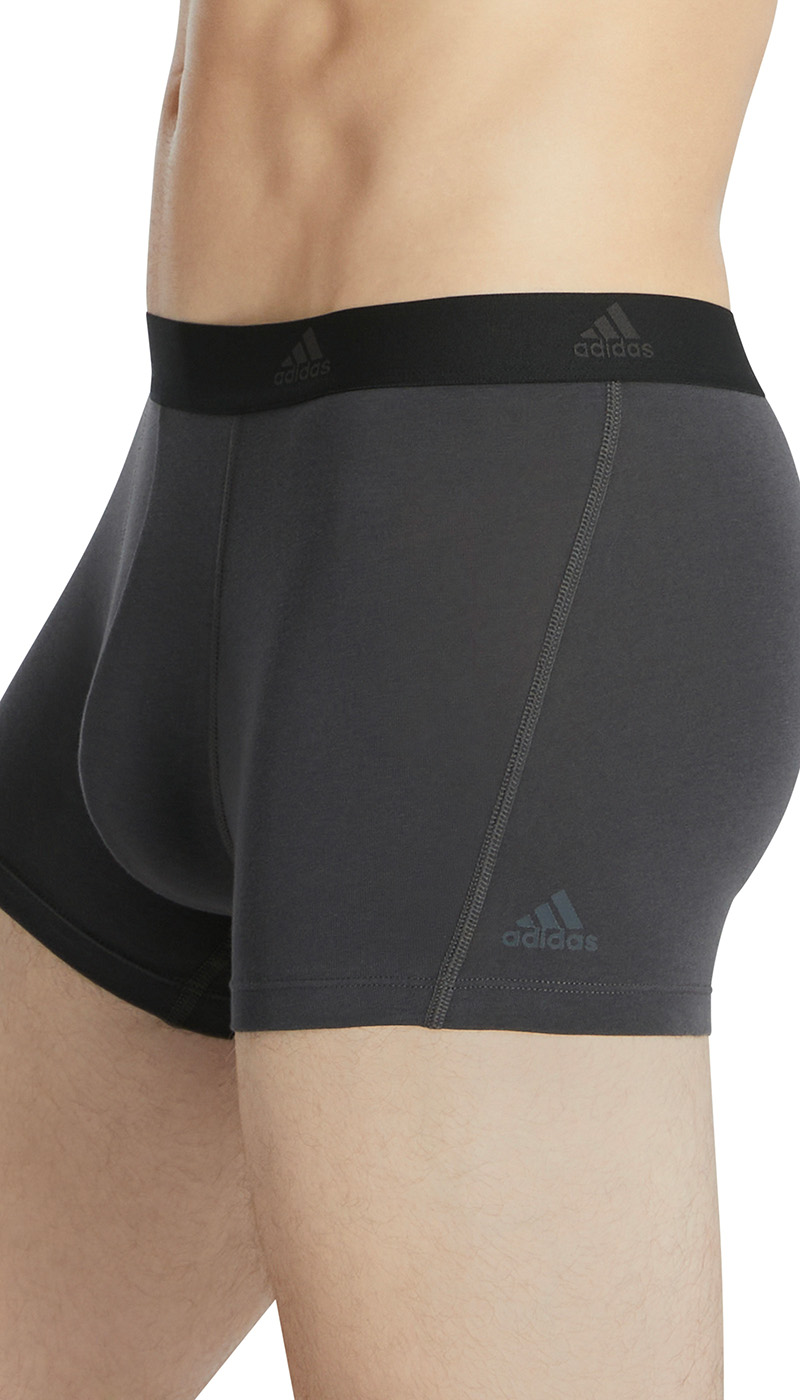 Adidas Boxershorts 3-pack flex cotton zwart-grijs