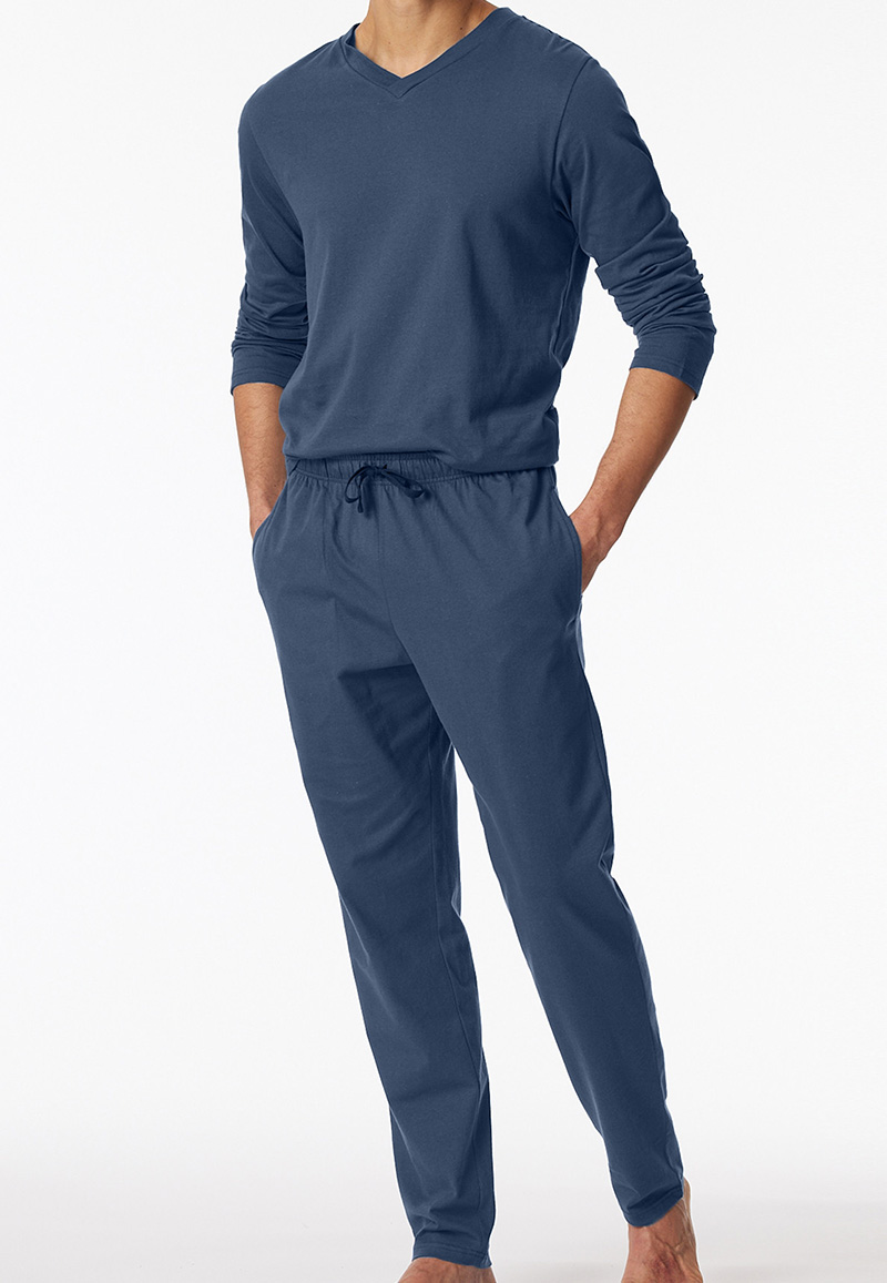 Schiesser pyjamabroek jersey royal blue