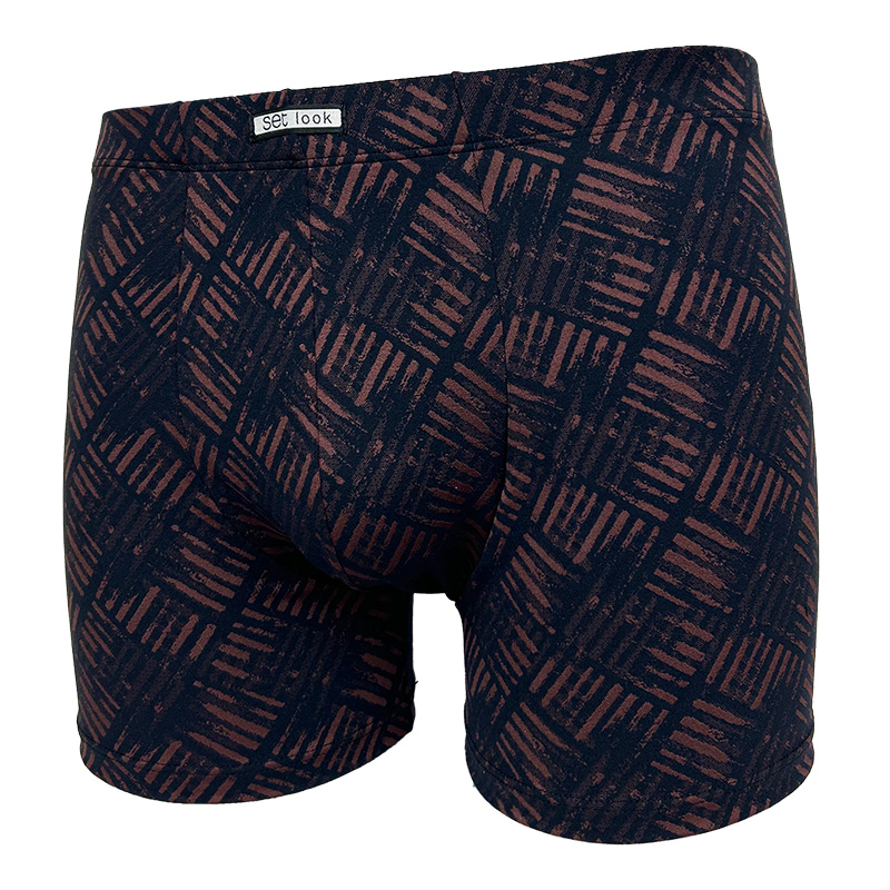 Set Boxershort microfiber Structure Tabaco