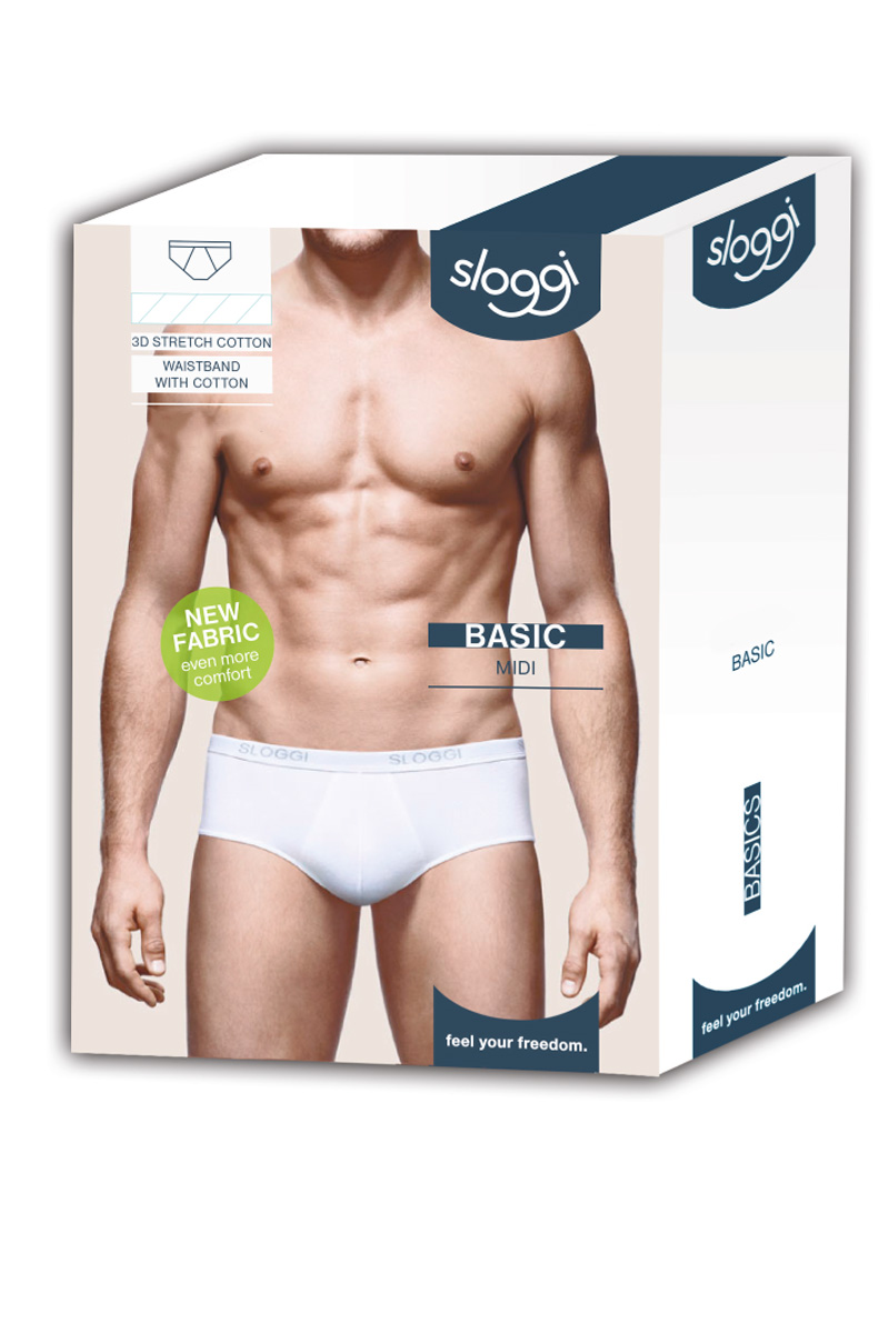 Sloggi men Basic Midi wit 4-pack = 3+1 gratis 