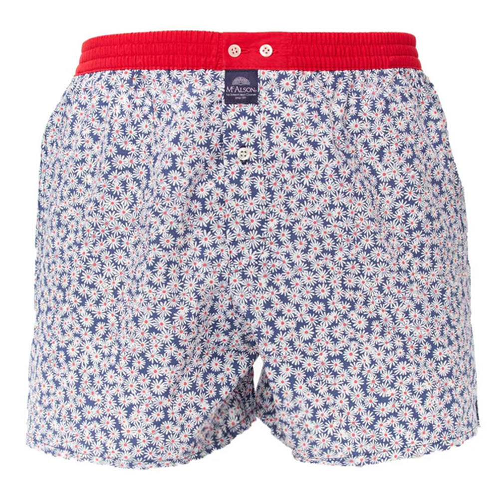 McAlson Boxer Bloemetjes print blauw