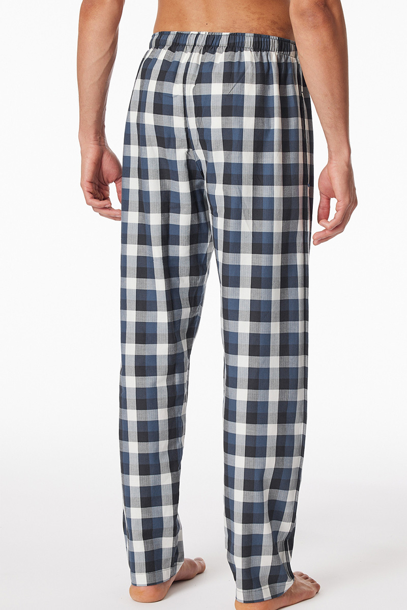 Schiesser pyjamabroek blauwe ruit 