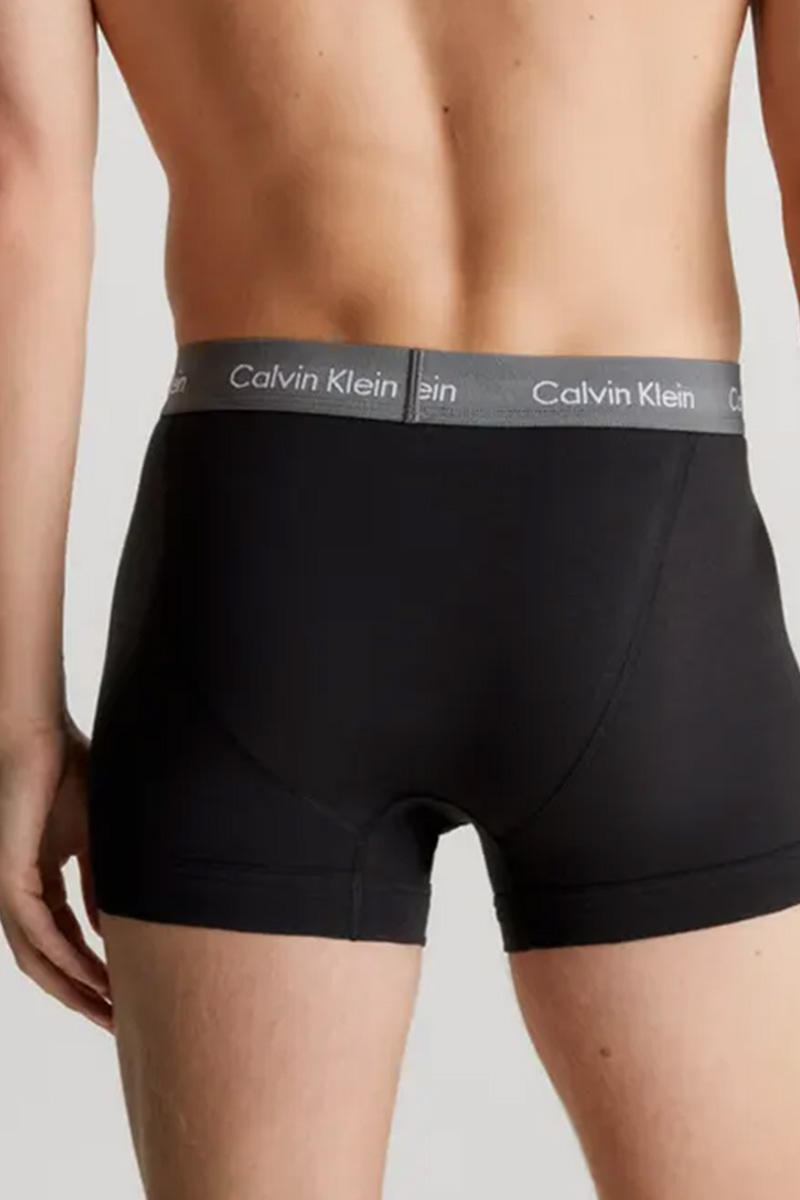 Calvin Klein Boxershorts 3-pack trunk zwart-multi color logoband