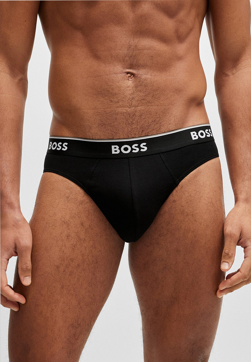 Hugo Boss Herenslips Power 3-Pack grijs-zwart