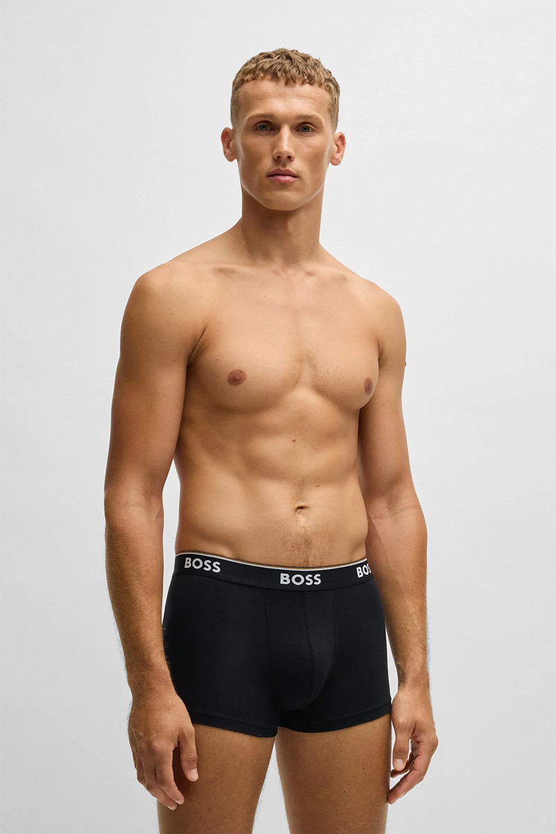 Hugo Boss Power boxershort - trunk 3-pack zwart-blauw