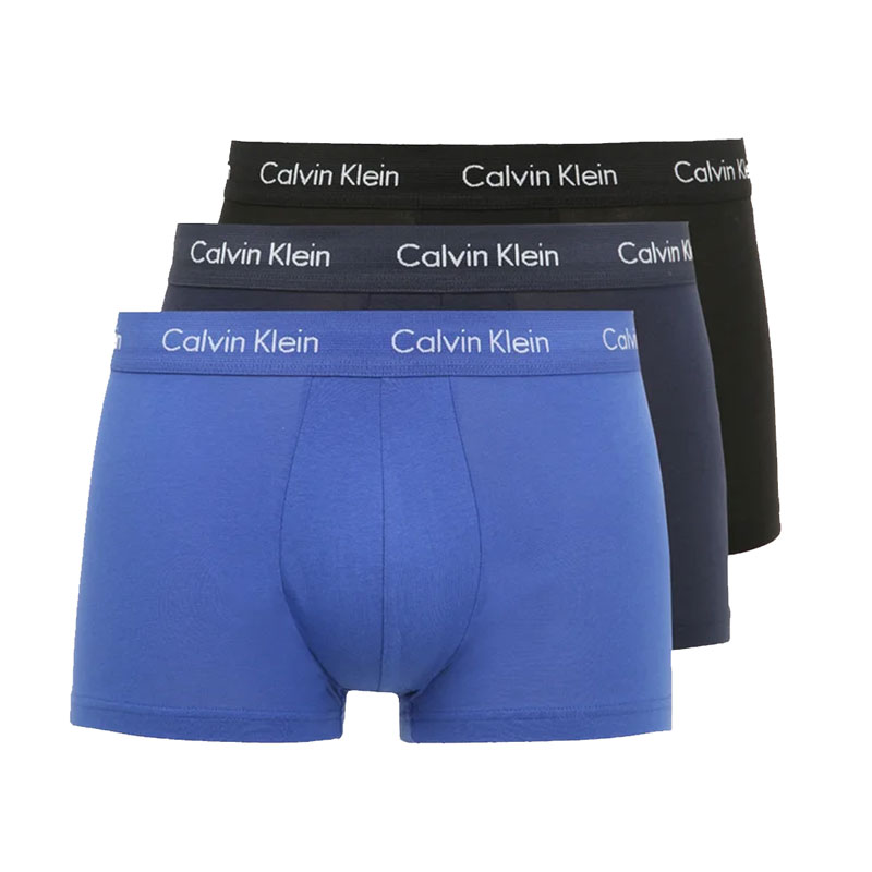Calvin Klein Boxers 3-pack low rise trunk blauw combi