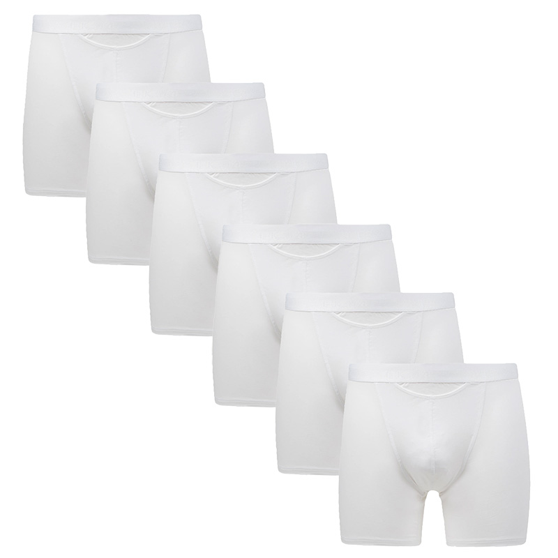 Hom Ho1 Boxershorts long actie 6-pack wit