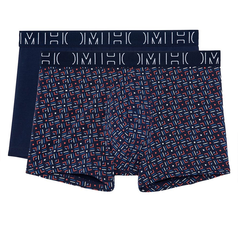 Hom boxershort Gaston 2-pack blauw+ print